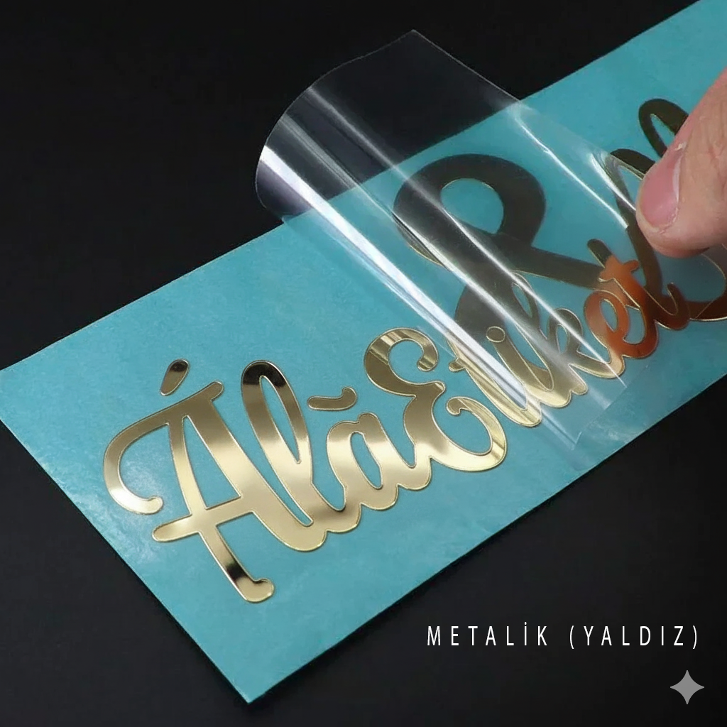 3D Metalik Transfer Etiket